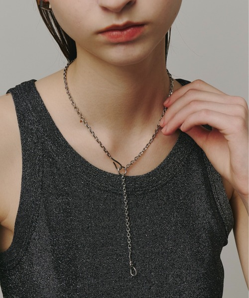 Su1.(スイ)の「【Su1.】【金属アレルギー対応】【ステンレス】ノットチェーンネックレス(ネックレス・レディース・シルバー/ゴールド・FREE)」の3枚目の写真