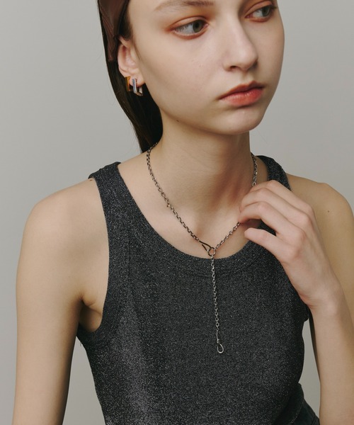 Su1.(スイ)の「【Su1.】【金属アレルギー対応】【ステンレス】ノットチェーンネックレス(ネックレス・レディース・シルバー/ゴールド・FREE)」の4枚目の写真