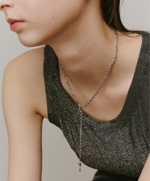 Su1.(スイ)の「【Su1.】【金属アレルギー対応】【ステンレス】ノットチェーンネックレス(ネックレス・レディース・シルバー/ゴールド・FREE)」の6枚目の写真