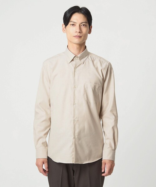 green label relaxing(グリーンレーベルリラクシング)の「エブリット コットンオックス ソリッド スナップ ボタンダウン シャツ -イージーアイロン-(ビジネスシャツ・メンズ・ライトグレー/コバルトブルー/ベージュ・XL/M/L/S)」の13枚目の写真
