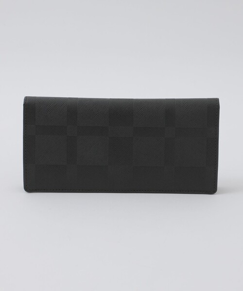 BLACK LABEL CRESTBRIDGE(ブラックレーベル・クレストブリッジ)の「エンボスチェックロングウォレット(財布・メンズ・チャコールグレー・FREE)」の2枚目の写真