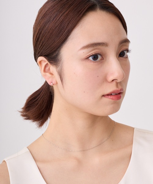 CALIN STANDARD(カリンスタンダード)の「◆金属アレルギー対応◆◆made in japan◆【純金厚メッキ】スクエア 極小ミニマルカーブピアス(ピアス(両耳用)・レディース・ゴールド/ピンクゴールド/シルバー・FREE)」の11枚目の写真