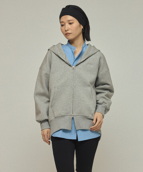 AMERICANA（アメリカーナ）の「Americana × Firsthand/アメリカーナ 別注 ダンボール ZIPフーディ / ワンポイント刺繍 ジップフーディ（パーカー・レディース・グレー/オフホワイト・FREE）」の8枚目の写真