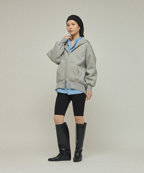 AMERICANA（アメリカーナ）の「Americana × Firsthand/アメリカーナ 別注 ダンボール ZIPフーディ / ワンポイント刺繍 ジップフーディ（パーカー・レディース・グレー/オフホワイト・FREE）」の11枚目の写真