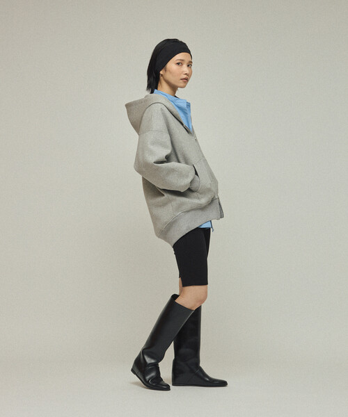 AMERICANA（アメリカーナ）の「Americana × Firsthand/アメリカーナ 別注 ダンボール ZIPフーディ / ワンポイント刺繍 ジップフーディ（パーカー・レディース・グレー/オフホワイト・FREE）」の14枚目の写真