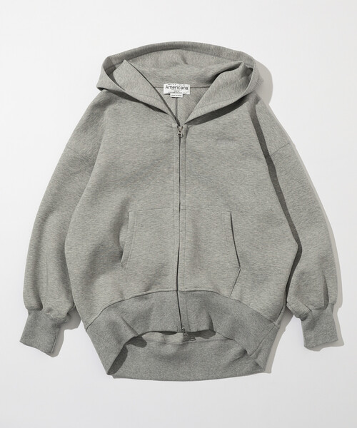 AMERICANA（アメリカーナ）の「Americana × Firsthand/アメリカーナ 別注 ダンボール ZIPフーディ / ワンポイント刺繍 ジップフーディ（パーカー・レディース・グレー/オフホワイト・FREE）」の19枚目の写真