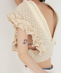 leinwande（ラインヴァンド）の「Braid Knitted Top（ベスト