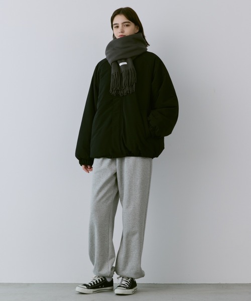 flaner（フラネ）の「Natural fringe muffler / ナチュラルフリンジマフラー（マフラー・レディース・オレンジ/ベージュ/ブルー/ナチュラル/チャコールグレー/グレー・FREE）」の20枚目の写真