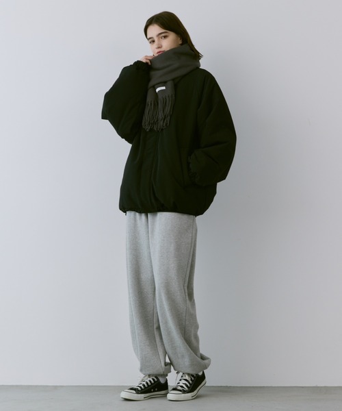 flaner（フラネ）の「Natural fringe muffler / ナチュラルフリンジマフラー（マフラー・レディース・オレンジ/ベージュ/ブルー/ナチュラル/チャコールグレー/グレー・FREE）」の21枚目の写真