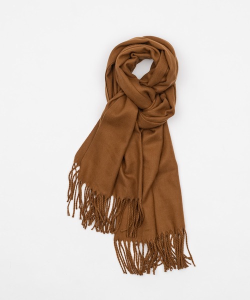 marimekko オレンジ フリンジマフラー marimekko オレンジ フリンジ