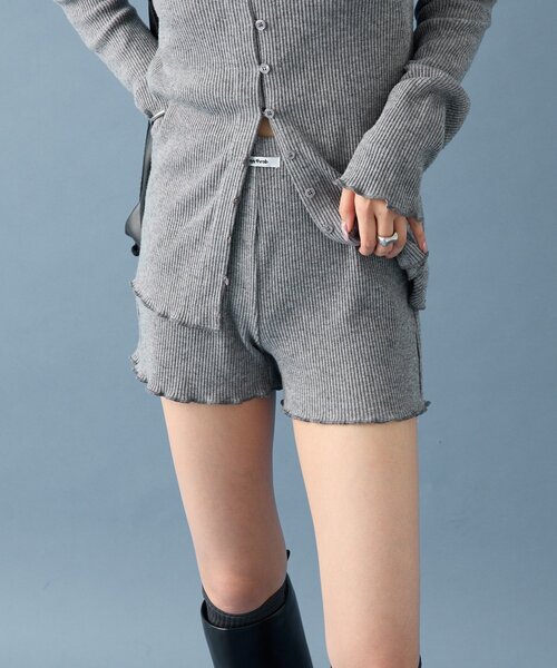 mystic（ミスティック）の「【SETUPで着るのも◎】起毛リブショートパンツ（その他パンツ・レディース・グレー/ネイビー/ベージュ・FREE）」の4枚目の写真