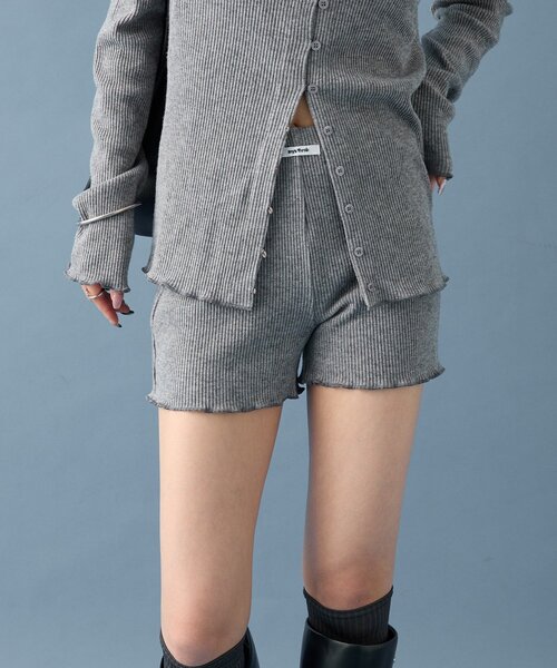 mystic（ミスティック）の「【SETUPで着るのも◎】起毛リブショートパンツ（その他パンツ・レディース・グレー/ネイビー/ベージュ・FREE）」の5枚目の写真
