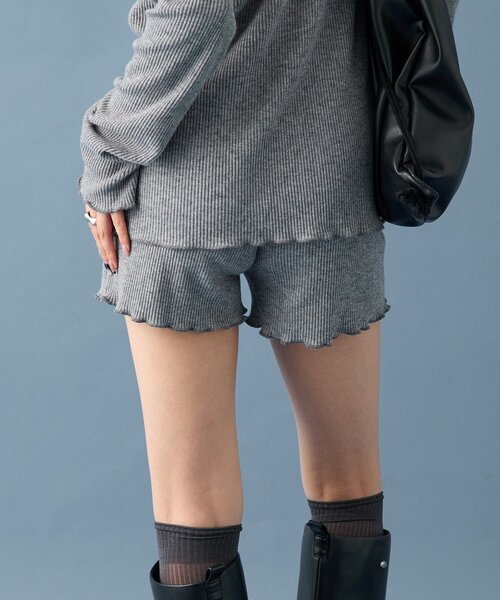 mystic（ミスティック）の「【SETUPで着るのも◎】起毛リブショートパンツ（その他パンツ・レディース・グレー/ネイビー/ベージュ・FREE）」の6枚目の写真