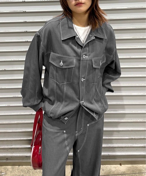 sedacle（セダクル）の「スラックスステッチジャケット（その他アウター・レディース・グレー/ブラック/ネイビー・SMALL/MEDIUM/LARGE）」の3枚目の写真