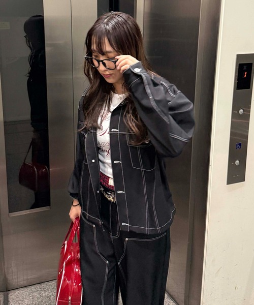 sedacle（セダクル）の「スラックスステッチジャケット（その他アウター・レディース・グレー/ブラック/ネイビー・SMALL/MEDIUM/LARGE）」の10枚目の写真