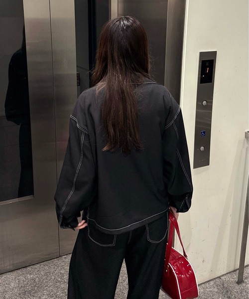 sedacle（セダクル）の「スラックスステッチジャケット（その他アウター・レディース・グレー/ブラック/ネイビー・SMALL/MEDIUM/LARGE）」の11枚目の写真