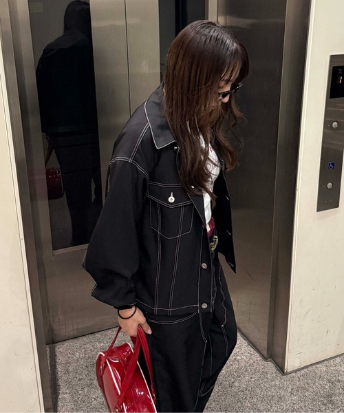 sedacle（セダクル）の「スラックスステッチジャケット（その他アウター・レディース・グレー/ブラック/ネイビー・SMALL/MEDIUM/LARGE）」の12枚目の写真