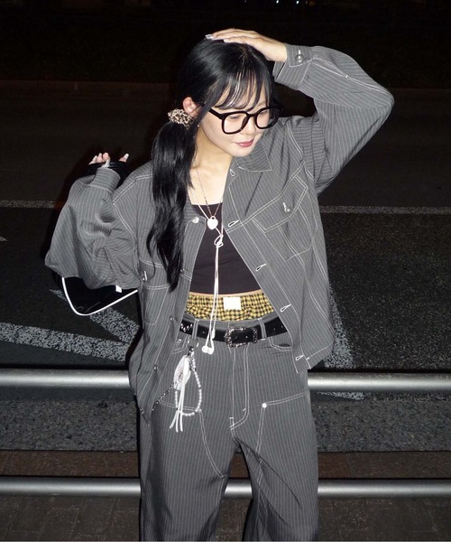 sedacle（セダクル）の「スラックスステッチジャケット（その他アウター・レディース・グレー/ブラック/ネイビー・SMALL/MEDIUM/LARGE）」の8枚目の写真