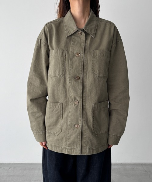 CANAL JEAN（キャナルジーン）の「diggity　コットンカバーオール（カバーオール・レディース・ブラック/カーキ・ONE SIZE）」の10枚目の写真