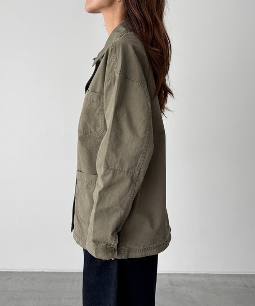 CANAL JEAN（キャナルジーン）の「diggity　コットンカバーオール（カバーオール・レディース・ブラック/カーキ・ONE SIZE）」の11枚目の写真