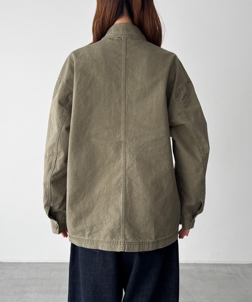 CANAL JEAN（キャナルジーン）の「diggity　コットンカバーオール（カバーオール・レディース・ブラック/カーキ・ONE SIZE）」の12枚目の写真