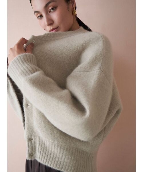 Elendeek ラクーンニット　ブルゾン　新品　CNラクーンミックスブルゾン ELENDEEK カーディガン CNラクーンミックスブルゾン レディース