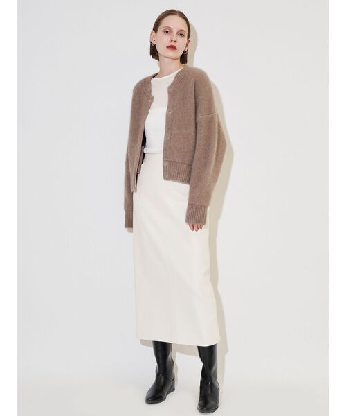 ELENDEEK（エレンディーク）の「CNラクーンミックスブルゾン（カーディガン/ボレロ・レディース・ボルドー/ブラウン/ベージュ/アイボリー/ブラック/グレー/ライトイエロー・FREE）」の20枚目の写真