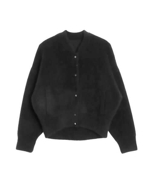 ELENDEEK（エレンディーク）の「CNラクーンミックスブルゾン（カーディガン/ボレロ・レディース・ボルドー/ブラウン/ベージュ/アイボリー/ブラック/グレー/ライトイエロー・FREE）」の9枚目の写真