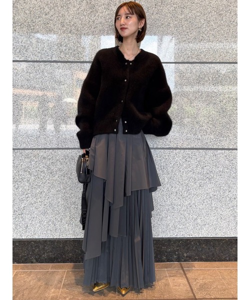 CNラクーンミックスブルゾン（カーディガン/ボレロ）｜ELENDEEK