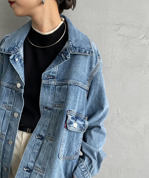 Levi's（リーバイス）の「[LEVI’S/リーバイス] TYPE 2 TRUCKER デニムジャケット（デニムジャケット・レディース・ライトインディゴブルー/インディゴブルー・S/M/L）」の14枚目の写真