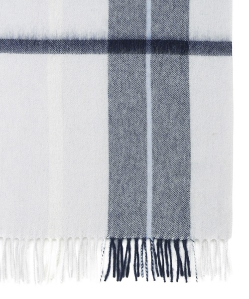 ウール100％ ポンチョストール ”チェック”（ストール/ショール