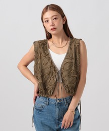 BAYFLOW | [秋口まで着られる]モールレースベスト(ベスト)