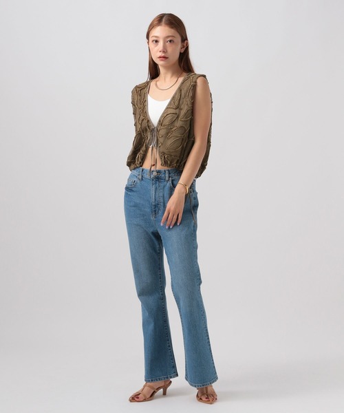 BAYFLOW（ベイフロー）の「[秋口まで着られる]モールレースベスト（ベスト・レディース・ブラック/ブラウン/ホワイト・FREE）」の21枚目の写真