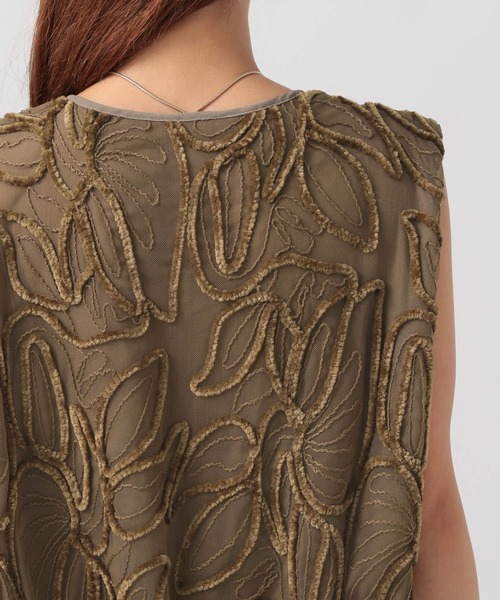 BAYFLOW（ベイフロー）の「[秋口まで着られる]モールレースベスト（ベスト・レディース・ブラック/ブラウン/ホワイト・FREE）」の4枚目の写真