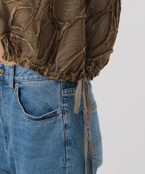 BAYFLOW（ベイフロー）の「[秋口まで着られる]モールレースベスト（ベスト・レディース・ブラック/ブラウン/ホワイト・FREE）」の8枚目の写真