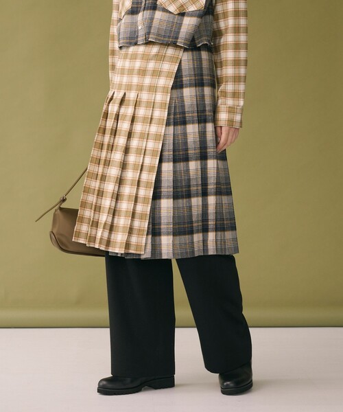 PENDLETON(ペンドルトン)の「<PENDLETON×JANE SMITH×BEAUTY&YOUTH>チェック ラップスカート(スカート・レディース・ベージュ/グレー系・FREE)」の7枚目の写真