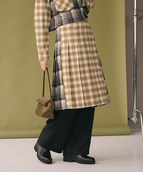 PENDLETON(ペンドルトン)の「<PENDLETON×JANE SMITH×BEAUTY&YOUTH>チェック ラップスカート(スカート・レディース・ベージュ/グレー系・FREE)」の14枚目の写真