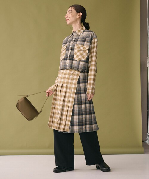 PENDLETON(ペンドルトン)の「<PENDLETON×JANE SMITH×BEAUTY&YOUTH>チェック ラップスカート(スカート・レディース・ベージュ/グレー系・FREE)」の5枚目の写真