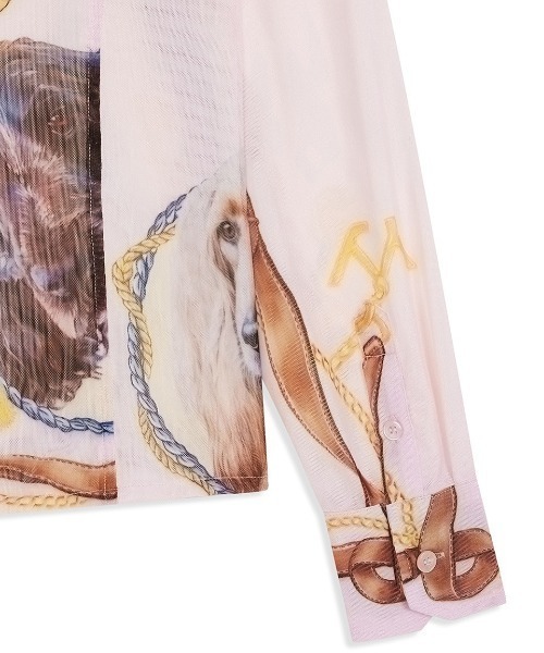 OPEN Yy(オープンワイワイ)の「OPEN Yy/オープンワイワイ/MESH PET CLUB PRINT SHIRT(シャツ/ブラウス・レディース・イエロー・M/S)」の11枚目の写真