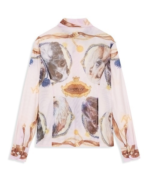 OPEN Yy(オープンワイワイ)の「OPEN Yy/オープンワイワイ/MESH PET CLUB PRINT SHIRT(シャツ/ブラウス・レディース・イエロー・M/S)」の13枚目の写真