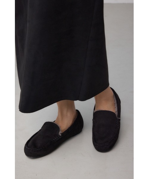 AZUL by moussy(アズールバイマウジー)の「【WEB限定】モカシンスリッポン(モカシン/デッキシューズ・レディース・ブラック/ベージュ・SMALL/MEDIUM/LARGE/LL)」の4枚目の写真