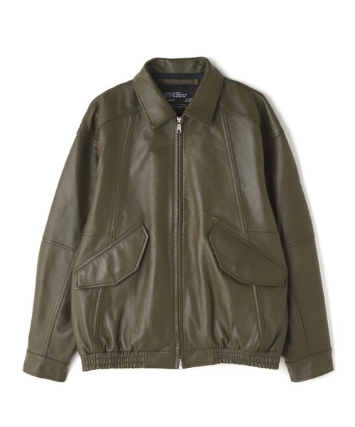 VOSO様商談中　AVIREX グリーンレザージャケット L LEATHER CWU BLOUSON / レザー CWU ブルゾン / AVIREX