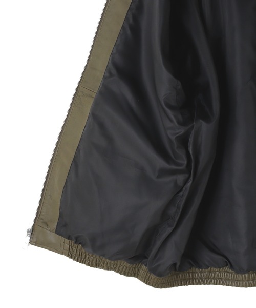 AVIREX（アヴィレックス）の「LEATHER CWU BLOUSON / レザー CWU ブルゾン / AVIREX / アヴィレックス（ブルゾン・メンズ・ブラック/グリーン・MEDIUM/LARGE/X-LARGE）」の15枚目の写真