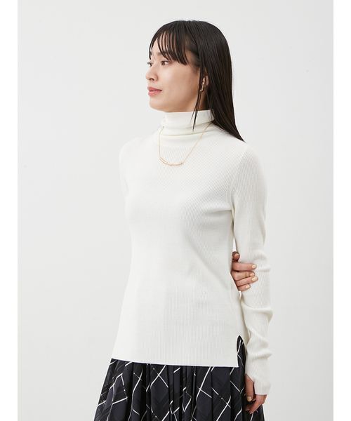 セール】タートルネックリブニットプルオーバー（ニット/セーター
