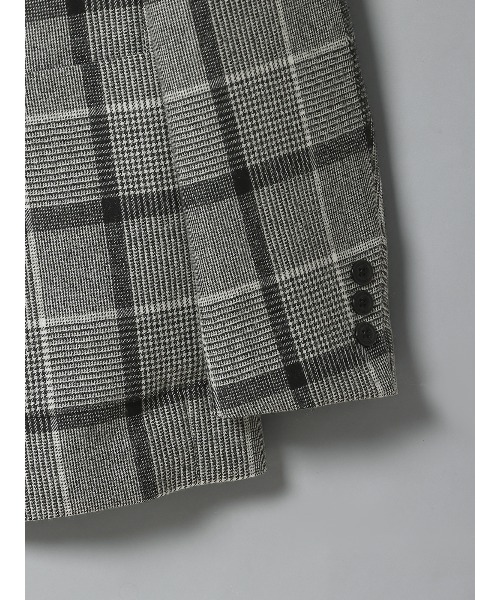 SUIT SQUARE（スーツスクエア）の「GOOVI ジャケット ウールソフトツイード ビッググレンプレイド（テーラードジャケット・メンズ・グレー系・1/2/3）」の5枚目の写真