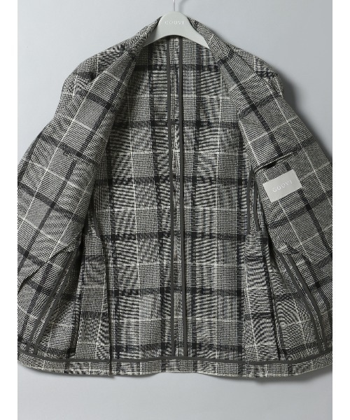 SUIT SQUARE（スーツスクエア）の「GOOVI ジャケット ウールソフトツイード ビッググレンプレイド（テーラードジャケット・メンズ・グレー系・1/2/3）」の7枚目の写真