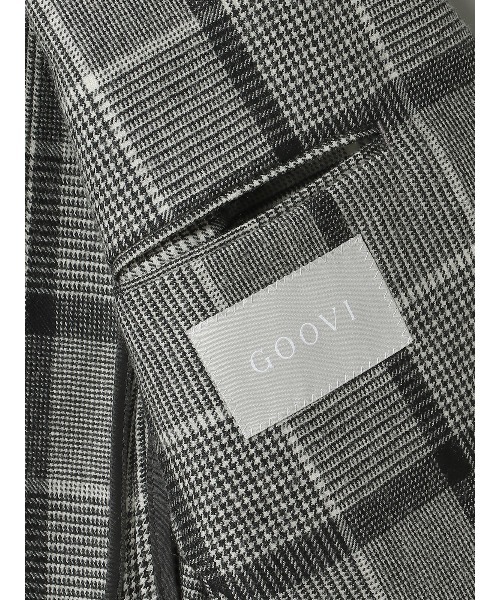 SUIT SQUARE（スーツスクエア）の「GOOVI ジャケット ウールソフトツイード ビッググレンプレイド（テーラードジャケット・メンズ・グレー系・1/2/3）」の8枚目の写真