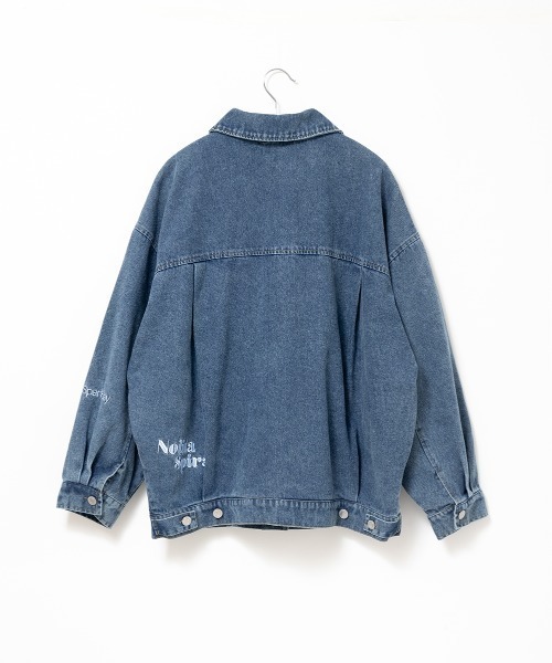 A.D.C.L.(エーディーシーエル)の「ランダム刺繍ワッペン付き オーバーサイズ ビックシルエット デニムジャケット(Gジャン)(デニムジャケット・レディース・ネイビー/ブルー・M/L)」の20枚目の写真