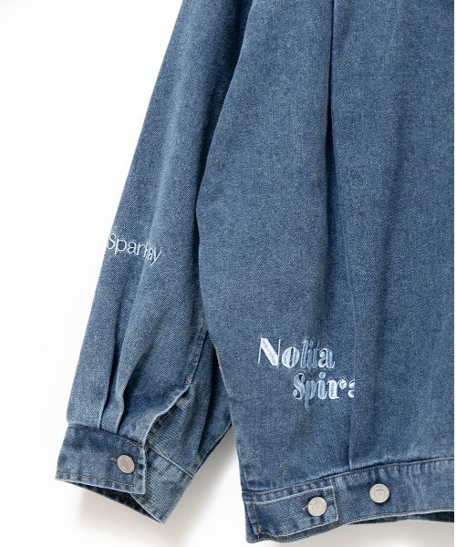 A.D.C.L.(エーディーシーエル)の「ランダム刺繍ワッペン付き オーバーサイズ ビックシルエット デニムジャケット(Gジャン)(デニムジャケット・レディース・ネイビー/ブルー・M/L)」の22枚目の写真