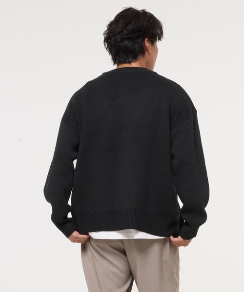 coca（coca）（コカ）の「ダブルジャガードカーディガン（カーディガン/ボレロ・メンズ・ブラック/ライトグレー/ネイビー/ベージュ・XL/M/L）」の6枚目の写真